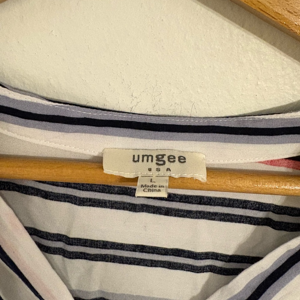 Umgee Stripped Button Down Top - image 3